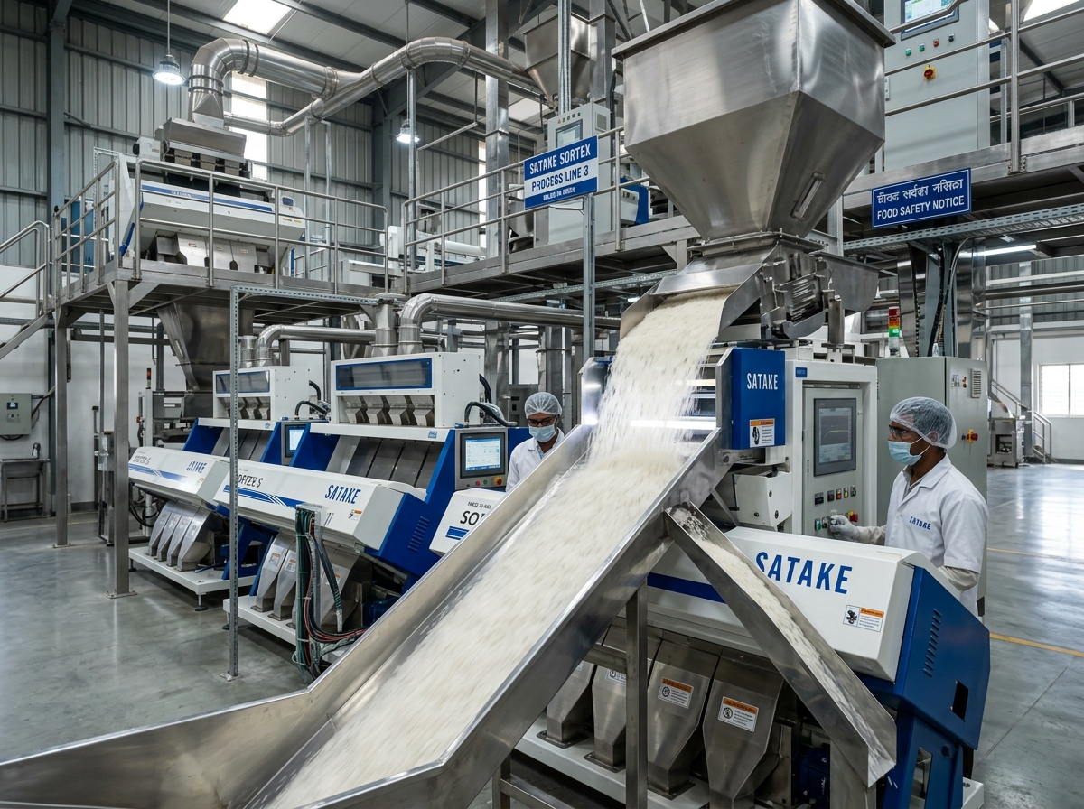 Automated rice color-sorting equipment